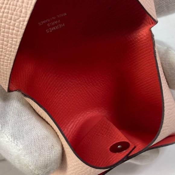 HERMES Bicolor Calvi Verso Business card holder Bifold pass case Card Case - Picture 8 of 12